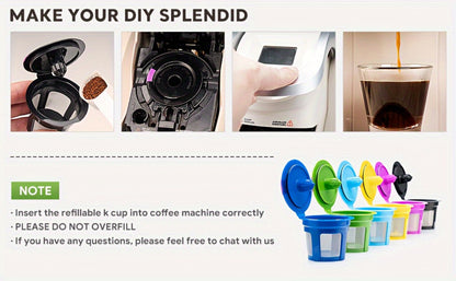 Reusable K-Cup Coffee Pods for Keurig 1.0 & 2.0, Refillable K-Cup Filters Universal Fit, Eco-Friendly Reusable Coffee Pod Filters