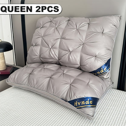 Hotel Quality Pillows 2-Pack, Luxury 5-Star Deep Sleep Neck Support, Non-Collapse Polyester Fill