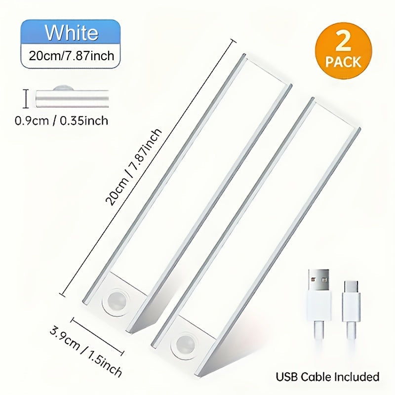Motion Sensor Under Cabinet Lights 2 Pack for Home Cooking, Dining and Outdoor Meals, with the Listed Configuration