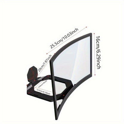Screen Magnifier for Phone 12 Inch HD Curved Lens – 1:1 No-Distortion Enlarger, Foldable Portable Stand, Eye Protection for Movies Video