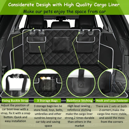 Car Trunk Mat with Storage Bag, Anti-Slip Pet Cargo Pad & Vehicle Trunk Protection Liner, Waterproof Non-Slip Bottom