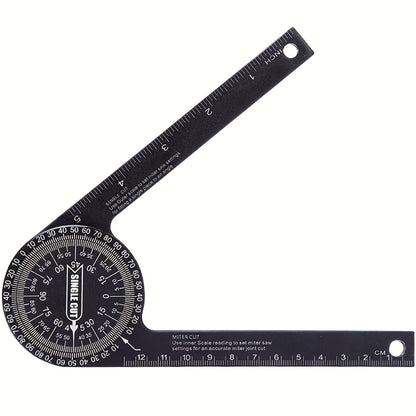 Miter Saw Protractor 7 Inch Aluminum 2-in-1 Professional Angle Finder CNC Machined Precision for Entryways, Bedrooms and Living Spaces
