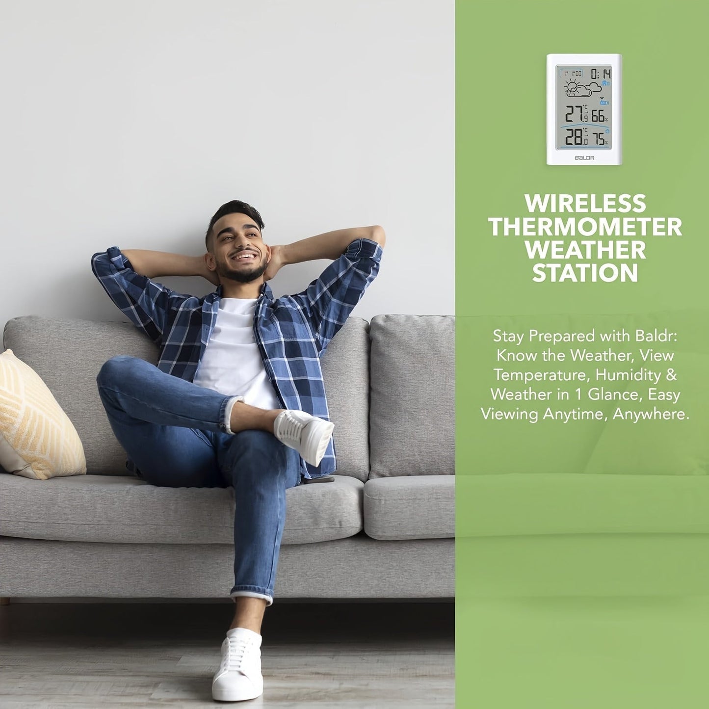 Home Weather Station | Wireless Indoor Outdoor Forecast Alarm Clock