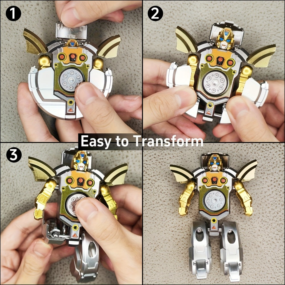Deformation Robot Fingertip Gyro Fidget Spinner, Creative Finger Gyroscope Toy for Kids & Adults