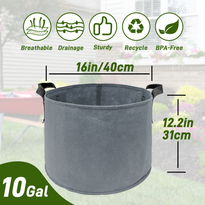 5/7/10/15 Gallon Plant Grow Bags, 7Pack Colourful Fabric Planters Plant Pots Garden Bags To Grow Vegetables With Reinforced Handles