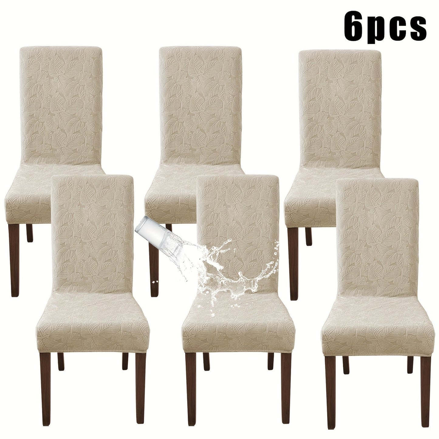Stretch Dining Chair Covers Set of 4/6 – Plant Print Slipcovers for Dining Room Kitchen Chairs, Elastic Parsons Chair Protector, Home Decor