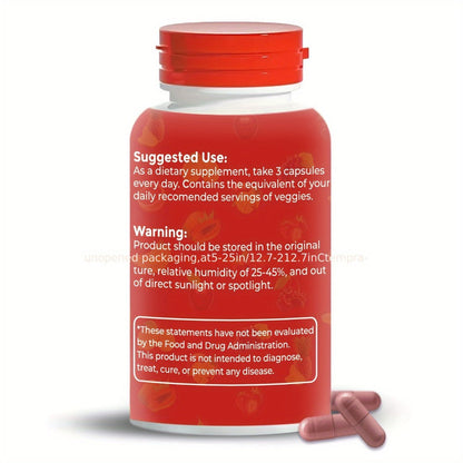 Superfood Capsules Fruits & Vegetables, 90 Fruit + 90 Veggie Capsules per Set for Bath Time, Home Spa and Personal Care