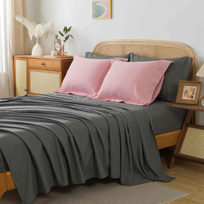 Comforter Set 7-Piece Bed in a Bag Queen King Full Soft Microfiber Down Alternative Comforter Fitted Sheet Flat Sheet Pillow Shams