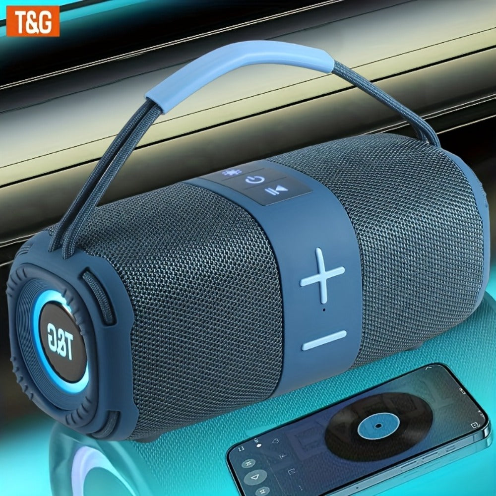 Portable Bluetooth Speaker TG668 Model with IPX4, LED Breathing Light, TWS, FM, USB, TF and AUX