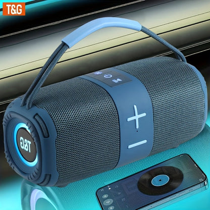 Portable Bluetooth Speaker TG668 Model with IPX4, LED Breathing Light, TWS, FM, USB, TF and AUX