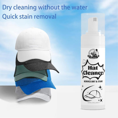 Hat Cleaner Foam Spray – Professional Stain Remover for Wool, Felt & Fur Hats, Removes Dirt, Sweat & Fingerprints, 6.76 Fl Oz (200ml)