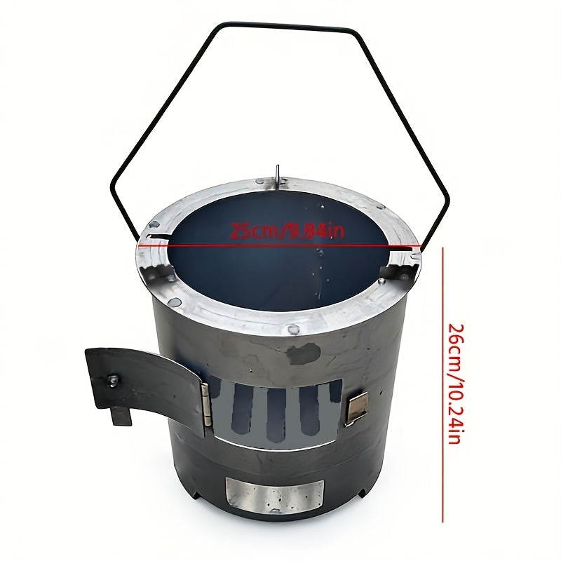 Wood Burning Stove, Portable Camping Charcoal BBQ Cooking Tea Heating for Grilling, Camping and Outdoor Meals