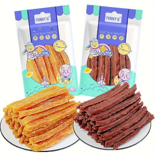 Milk Stick Dog Treats Soft Chew – Dried Milk Chicken & Duck Sticks, High Protein Easily Digestible Training Rewards