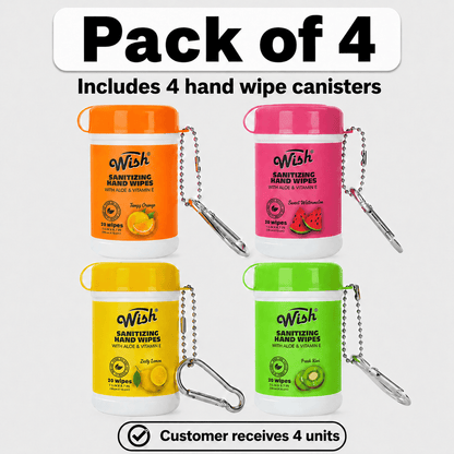 Disposable Hand Wipes Assorted Packs – Portable Travel Size Hand Cleaning Wipes for Everyday Use