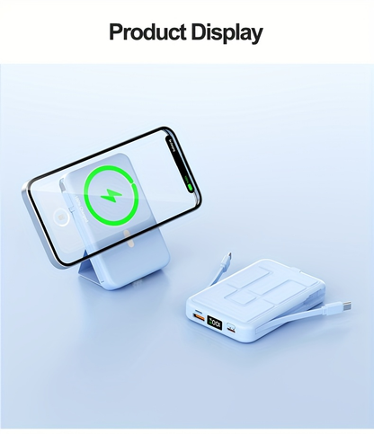 10000mAh Mobile Power, 22.W Magnetic Charging Treasure, Comes with Convenient Dual Cable, with LED Power Display