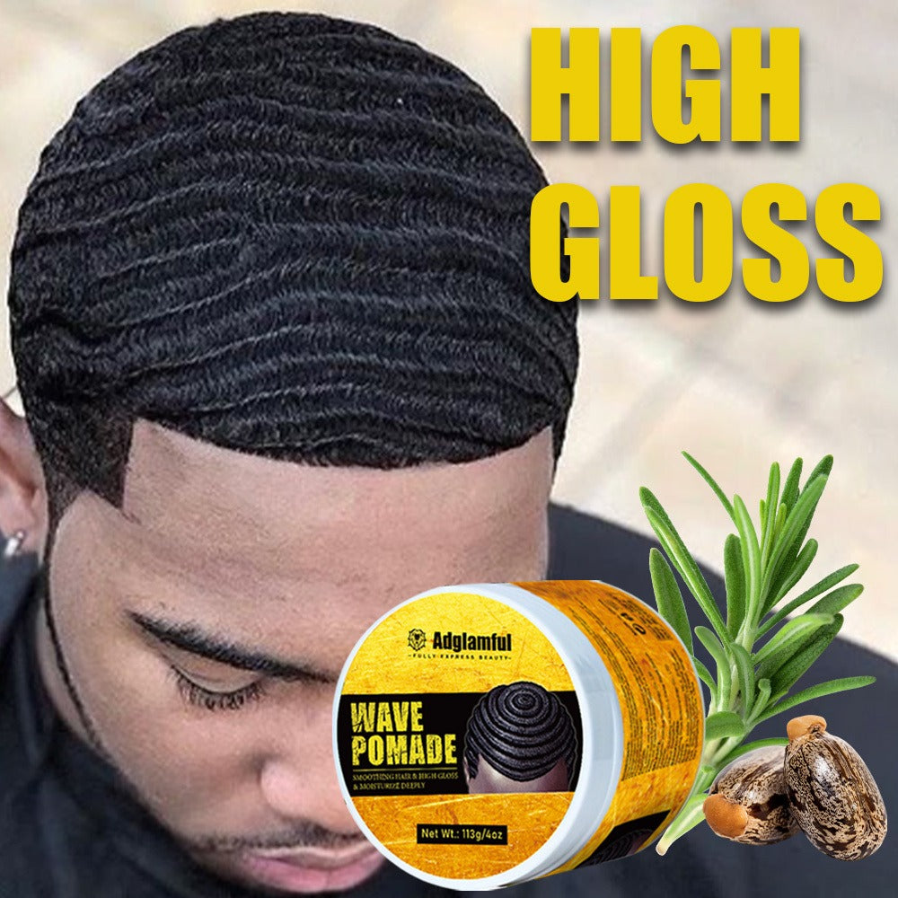 360 Wave Pomade for Men – Wave Control Defining Cream for Layered Waves, Volume & Texture | Non-Greasy, Water-Soluble