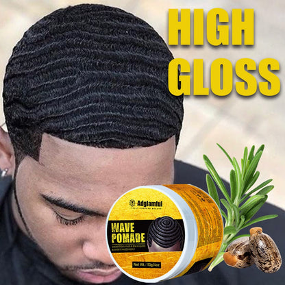 360 Wave Pomade for Men – Wave Control Defining Cream for Layered Waves, Volume & Texture | Non-Greasy, Water-Soluble