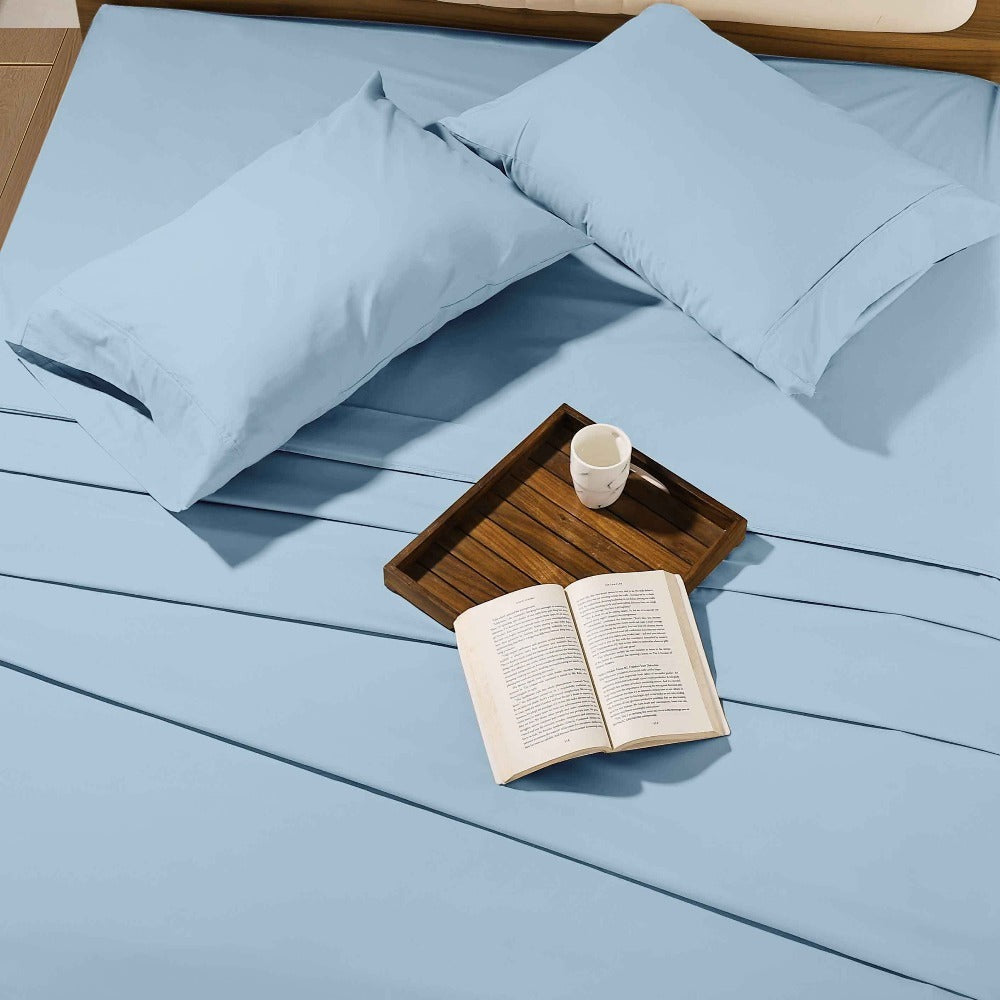 Egyptian Cotton Sheet Set, 1000 Thread Count Sateen Bedding with 16-Inch Deep Pocket, Twin-Full-Queen-King Sizes