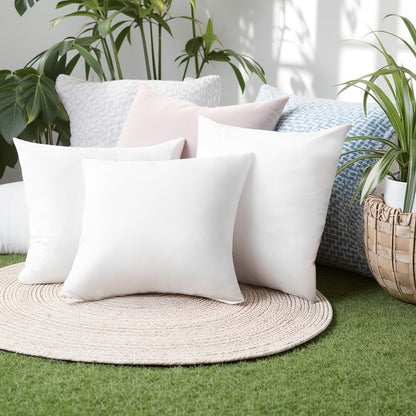 Pillow Inserts Square Indoor Outdoor Decorative Cushion Filling – Woven Fabric 200g+ Stuffing for Throw Pillows Couch Sofa Patio, White