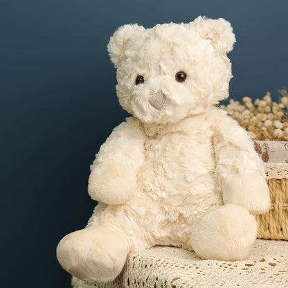 Stuffed Animal White Teddy Bear with Loving Heart Detail, Kawaii Theme and One product details Style