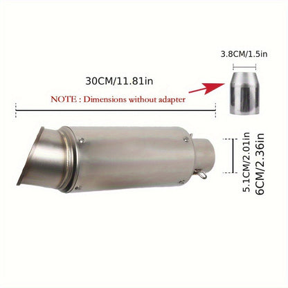 Motorcycle Exhaust Pipe 51mm & 60mm – Stainless Steel Slip-On for NMAX 125/155, Suzuki GSX650F, GSX1250 & GSX650R | Performance Exhaust
