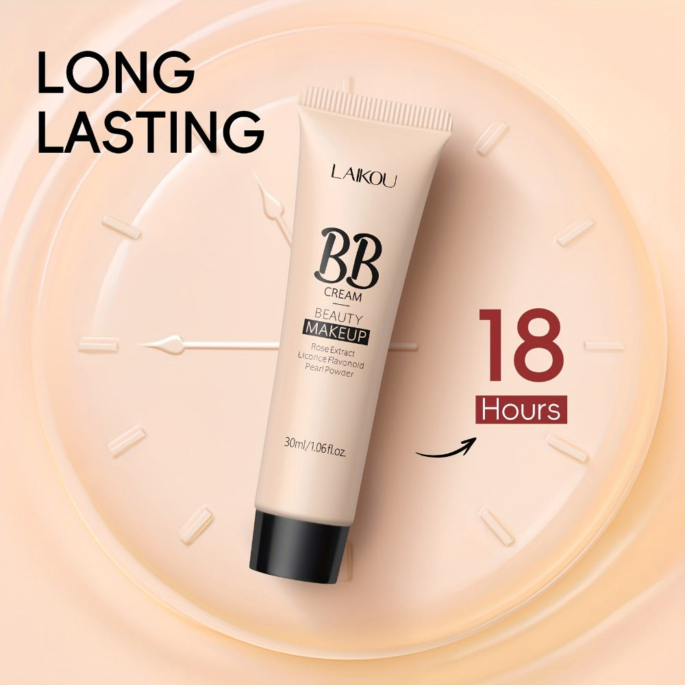 BB Cream 2 Pcs Set Waterproof, Pore-Minimizing Full Coverage Foundation with Blemish Concealer & Glycerin Hydration