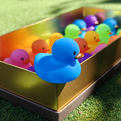 36Pcs Rainbow Rubber Ducks Bulk Pack, Colorful Mini Bath Toys for Pool Party, Holiday Decor & Kids Gift