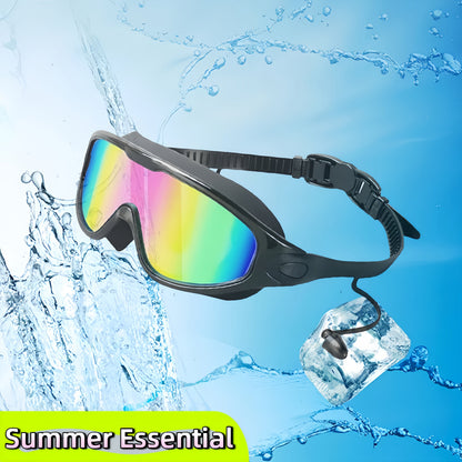 Mirrored Swimming Goggles with Nose Clip, Earplugs and Case in Gold, Pink or Two-Pair Gold-and-Pink Options