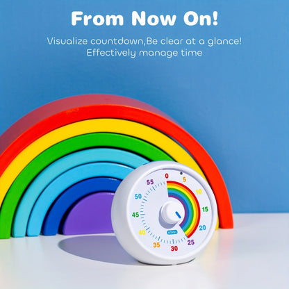 Visual Countdown Timer 60 Minute – Silent Operation Time Management Clock for Classroom, Office, Kitchen & Desktop