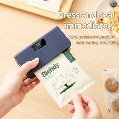 Portable Mini Bag Sealer USB Rechargeable, Handheld Food Sealer with Built-In Cutter for Fruits, Vegetables