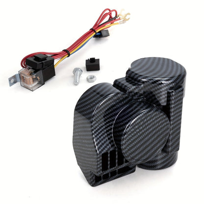 12V Air Horn Super Loud Train Sound for Car Truck Motorcycle Boat SUV Universal Fit Compressor Kit with Relay Harness & Horn Cover