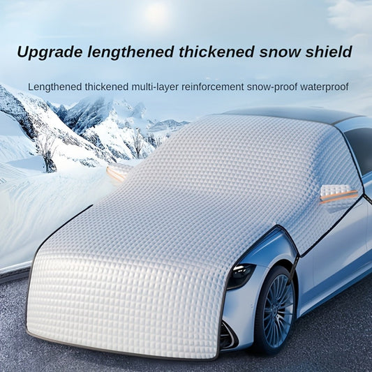 Windshield Snow Cover & Sun Shade Universal Fit – Thickened All-Season Front Window Frost Ice Guard & UV Sunshade Protector for Cars SUVs