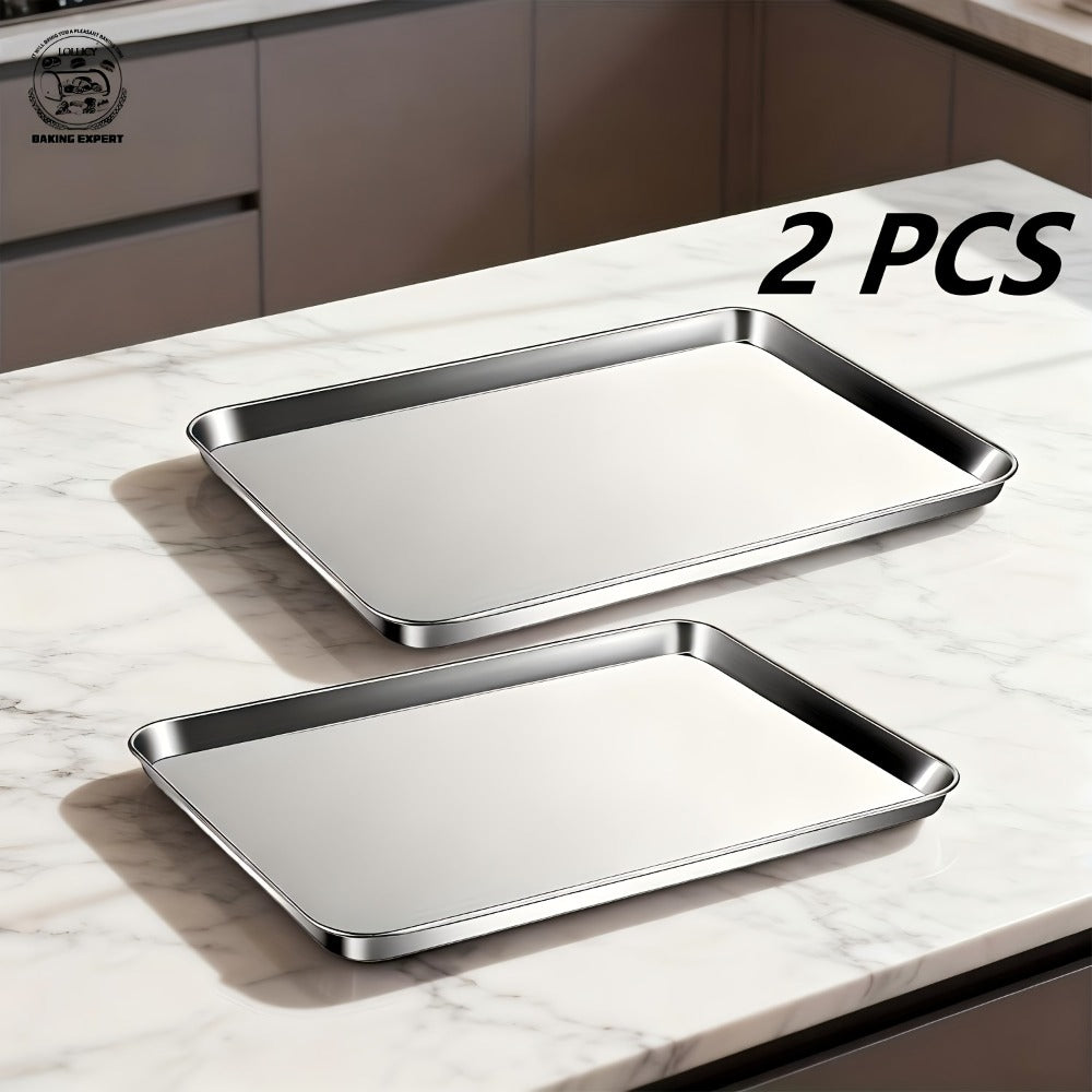 Baking Sheet and Rack Set Stainless Steel Half Sheet Pan with Cooling Rack Rust Free for Cookie for Grilling, Camping and Outdoor Meals