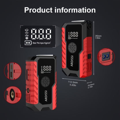 Car Jump Starter 10000A with 150PSI Tire Inflator – 7-in-1 Emergency Battery Booster Pack, 5000A Peak, 10000mAh Power Bank, LED Light
