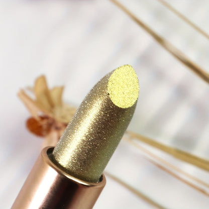 Sparkling Golden Brown Glitter Lipstick Set 3 Pcs, for Makeup, Travel and Everyday Vanity Use