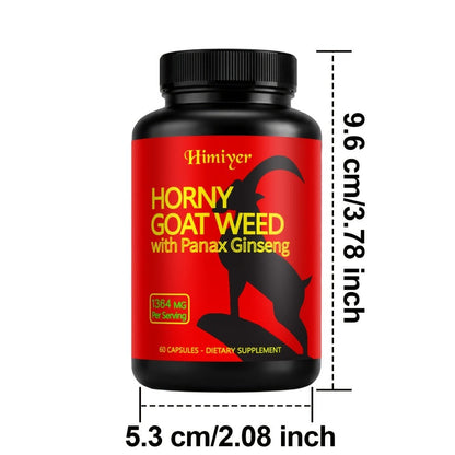 Two-Bottle Men's Health Supplement Capsule Set with 1364 mg Herbal Blend and Coordinated Labels