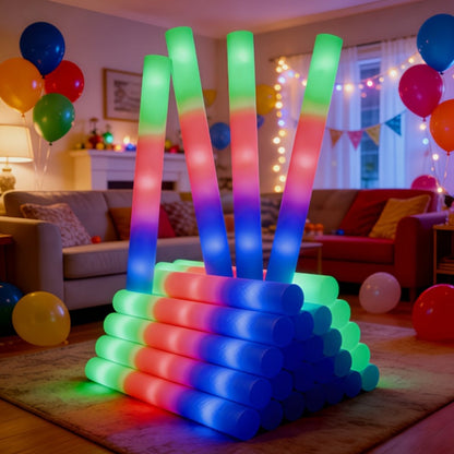 LED Light Up Foam Glow Wands 27/30 Pack with the Listed Color, Size or Set Options for Everyday Use