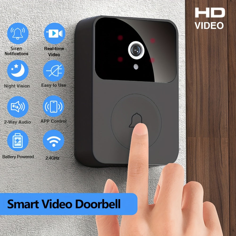 Video Doorbell 960p Wireless Camera with Voice Changer, Night Vision, Two-Way Audio and Single or Two-Pack Options