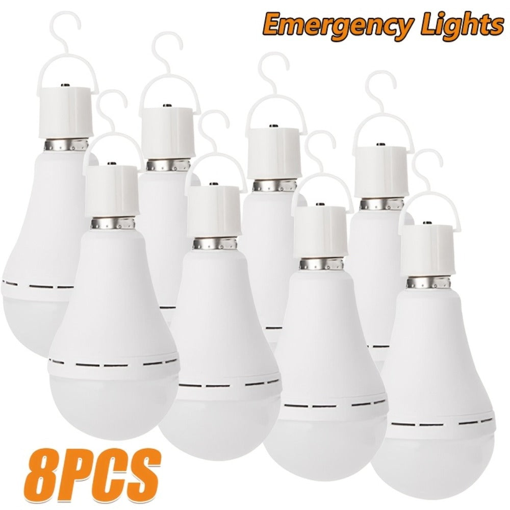 Rechargeable Emergency LED Bulb 2000mAh 60W Equivalent 6000K with Hook for Entryways, Bedrooms and Living Spaces