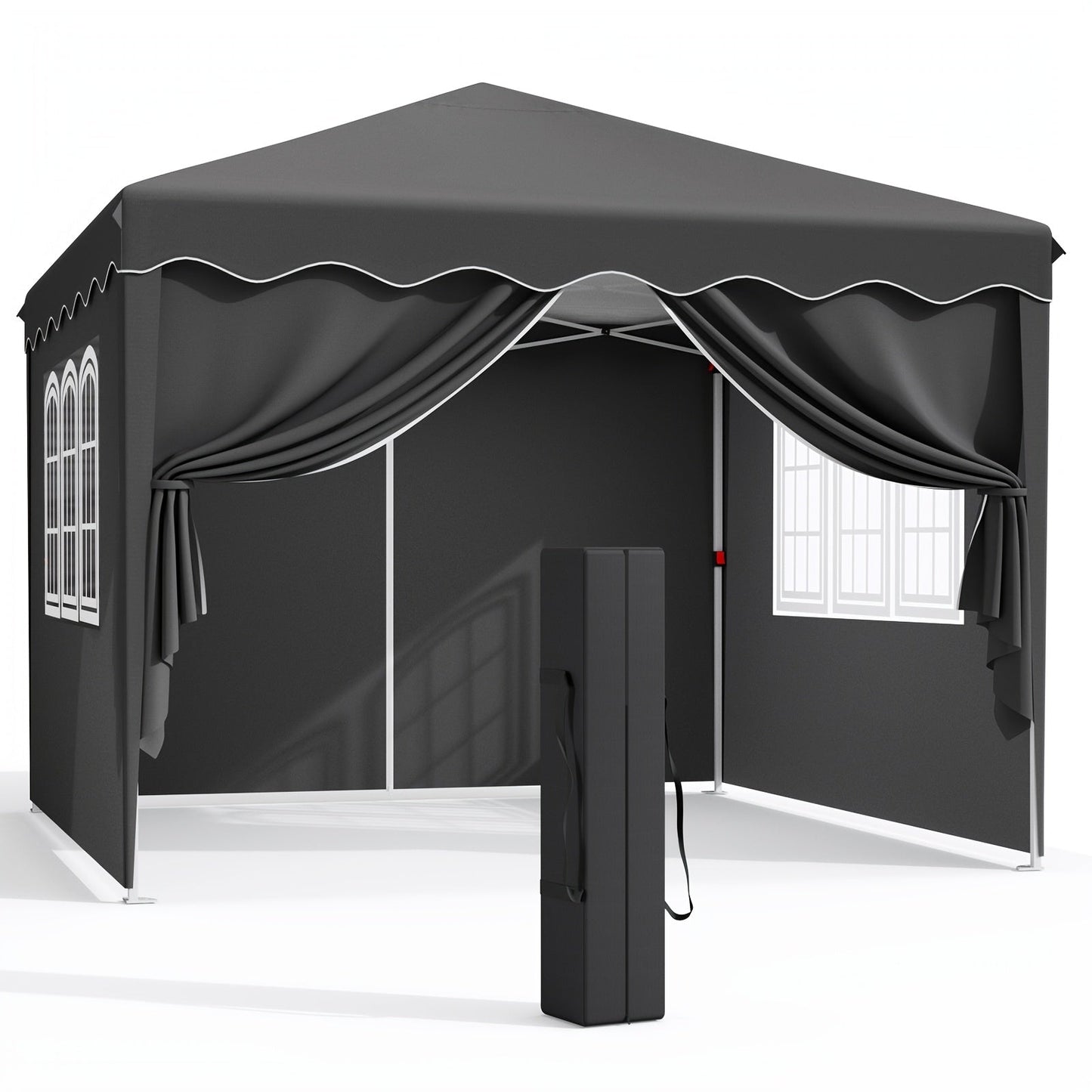 Pop Up Canopy Tent with Sidewalls, Outdoor Party Wedding Backyard for Garden, Patio and Yard Use