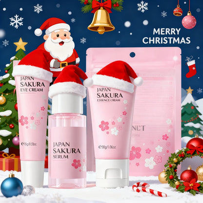 Sakura Skincare Gift Set with Mini and Full Routine Options, Pink Packaged Facial-Care Items and Accessories