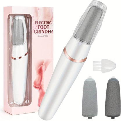 Electric Foot File Callus Remover IPX4 Waterproof 2 Interchangeable Grinding Heads 2 Speed Settings Auto