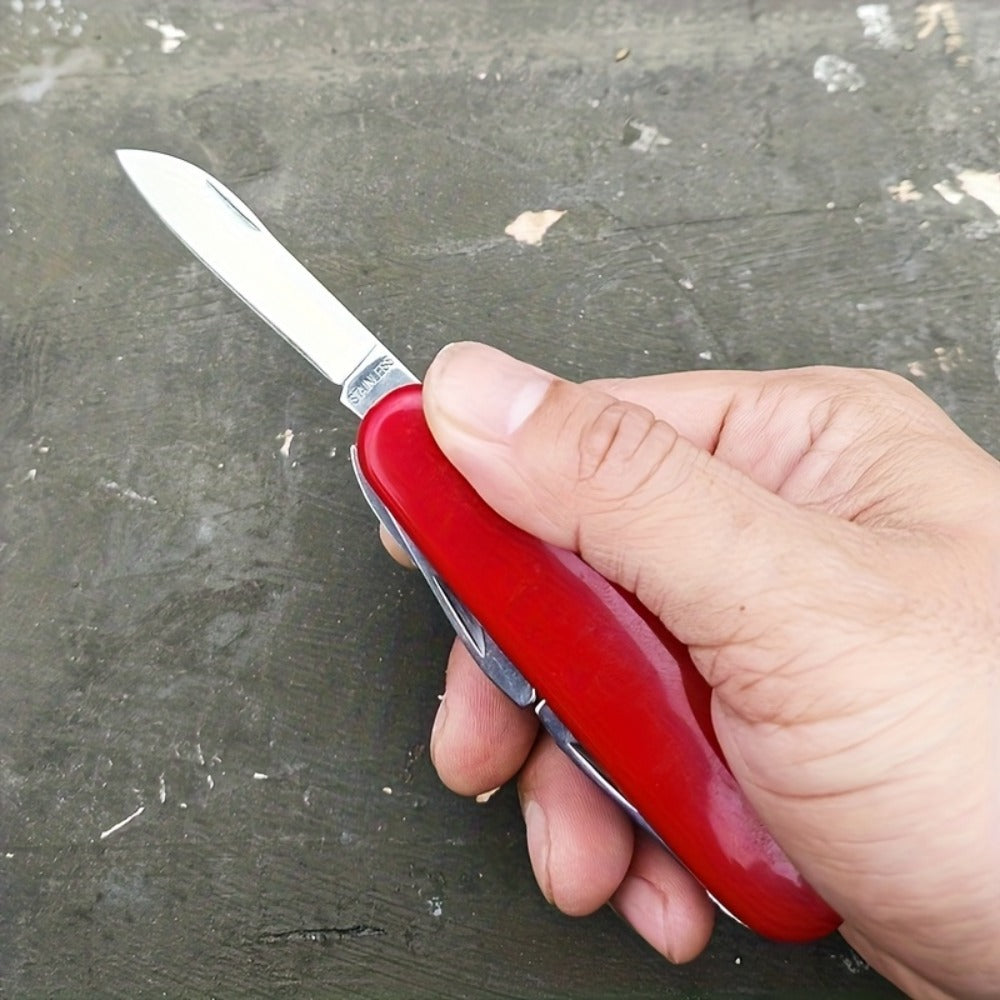 Multitool Pocket Knife 17-in-1, Includes Screwdriver, Pliers, Scissors, Bottle Opener & More, Portable Multi-Tool for Camping