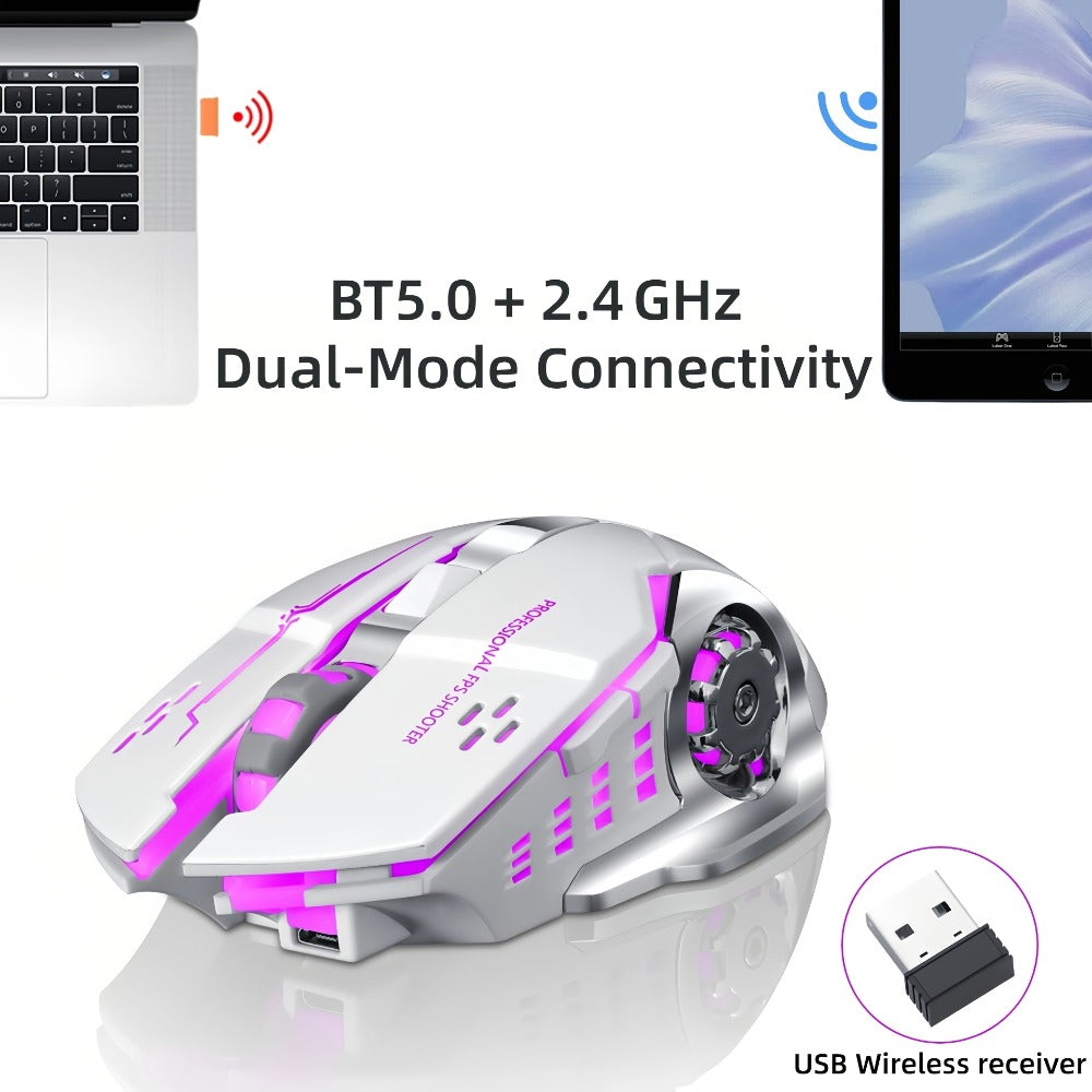 Wireless Gaming Mouse RGB Rechargeable T-WOLF 2.4GHz Large Mouse for PC Laptop Tablet Mac for an Everyday Personal Care Routine