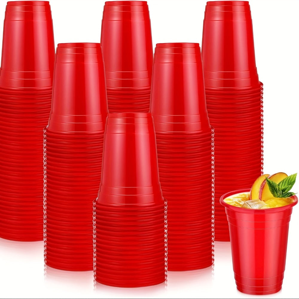 160-Pack 16-Ounce Tapered Party Cups with Fill Lines in Black, Red, Pink or Golden Color Options