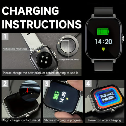 Smartwatch Bluetooth Calling with 1.83" Full Touch Screen, Multiple Sport Modes, Music Control & Sedentary Reminder – Fitness Tracker