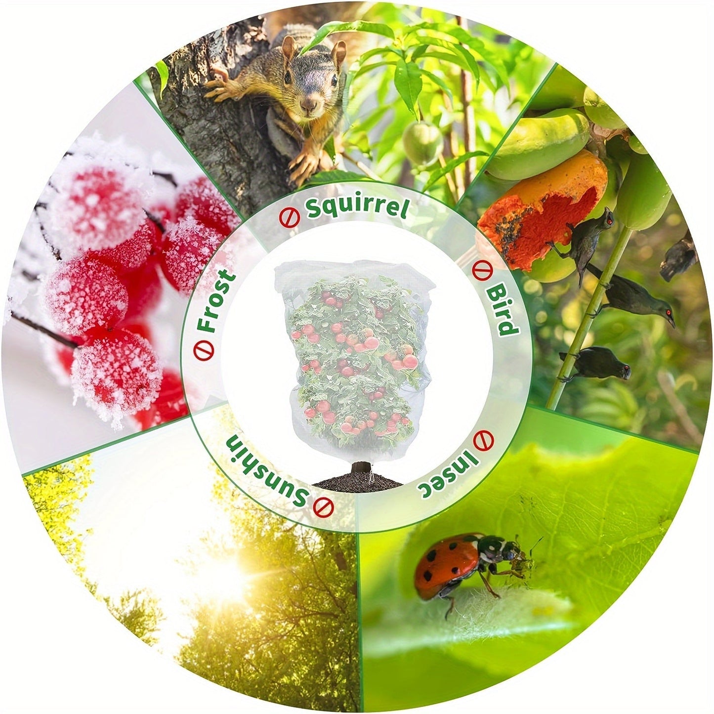 Garden Netting | Plant Protection Bags Drawstring Insect Bird Barrier
