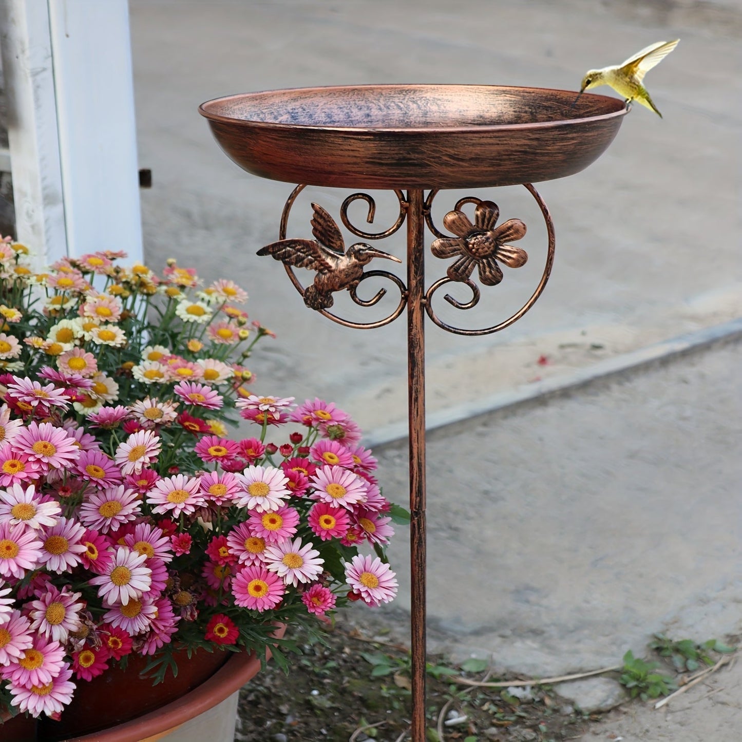 Bird Feeder Cast Iron Vintage, Bird Bath Garden Outdoor Yard Decor for Garden, Yard and Pest Management