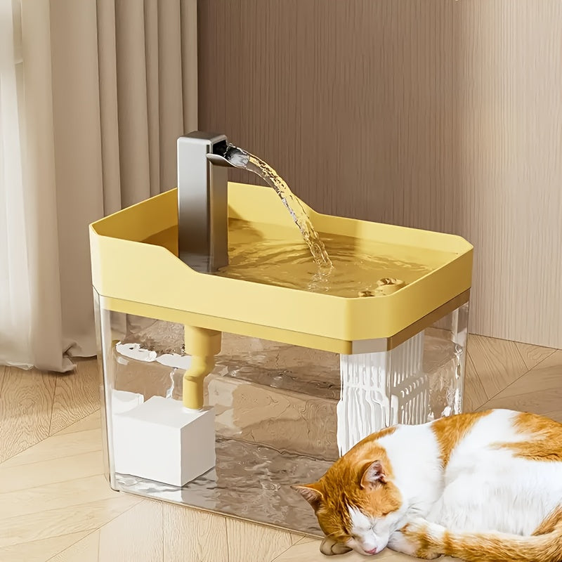 Cat Water Fountain Automatic USB Rechargeable – Ultra-Quiet Smart Pet Water Dispenser with Continuous Cycling Flow, No Battery Required