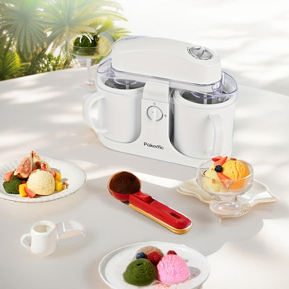 Ice Cream Maker 1 Quart Homemade Ice Cream Machine for Serve Frozen Yogurt Smoothies Gelato for Entryways, Bedrooms and Living Spaces